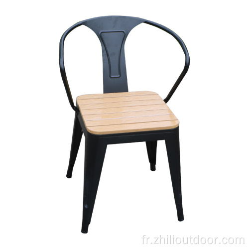 Chaise en bois en plastique extérieure Chaises de restaurant pour l&#39;extérieur